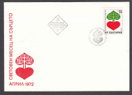 Bulgaria 1972 - World Heart Month, Mi-Nr. 2157, FDC - FDC