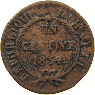 HAITI CENTIME 1834 AN 31  #MA 101004 - Haïti