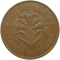 GUERNSEY 8 DOUBLES 1959 ELIZABETH II. (1952-) #MA 064892 - Guernesey