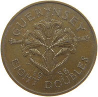 GUERNSEY 8 DOUBLES 1956 ELIZABETH II. (1952-) #MA 064891 - Guernesey