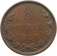 GUERNSEY 8 DOUBLES 1858 VICTORIA 1837-1901 #MA 025680 - Guernesey