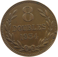 GUERNSEY 8 DOUBLES 1934 LOUIS I. (1861-1889) #MA 101946 - Guernsey