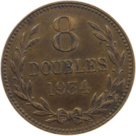 GUERNSEY 8 DOUBLES 1934 GEORGE V. (1910-1936) #MA 064887 - Guernesey