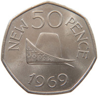 GUERNSEY 50 PENCE 1969 ELIZABETH II. (1952-) #MA 064903 - Guernesey