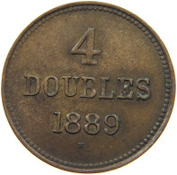 GUERNSEY 4 DOUBLES 1889 VICTORIA (1837-1901) #MA 001700 - Guernesey