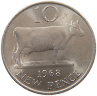 GUERNSEY 10 PENCE 1968 ELIZABETH II. (1952-) #MA 064906 - Guernesey