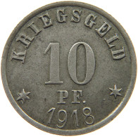 GRÜNBERG 10 PFENNIG 1918 STADT GRÜNBERG #MA 003988 - Other & Unclassified