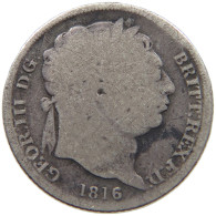 GREAT BRITAIN SIXPENCE 1816 GEORGE III. #MA 023274 - H. 6 Pence