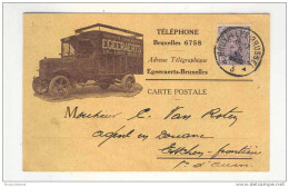 BELGIQUE - CAMIONS - Carte Privée Illustrée TP Albert 15 BRUXELLES 1923 - Entete Transports Geeraerts   -- 10/774 - Camions