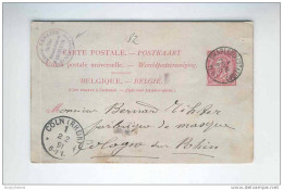 BELGIQUE - TABAC - Entier TP Type No 46 CHARLEROI 1891 - Tabacs Cigares De MARCHIENNES  -- 10/621 - Tabak