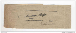 Bande De Journal En FRANCHISE En 1871 - Moniteur Belge Vers Juge De Paix à LEAU , Réexpédiée TIRLEMONT  --  MM470 - Portofreiheit