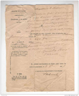 Document En FRANCHISE Administration Enregistrement MOORTZEELE 1887 Vers Notaire à GAND  --  MM465 - Zonder Portkosten