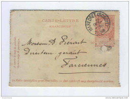 Carte-Lettre Fine Barbe Cachet MAREDRET SOSOYE 1898 Vers FARCIENNES  -- B3/329 - Postbladen
