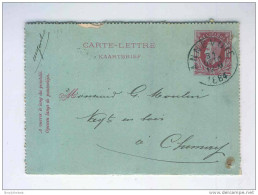 Carte-Lettre Emission 1869 Cachet ANNEVOIE 1884 - Origine Manuscrite ROUILLON  -- B3/316 - Carte-Lettere