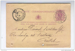 Entier Type TP 45 MARCINELLE 1878  - Cachet Privé Jaumenne , Produits Céramiques Et Réfractaires  -- B3/291 - Cartoline 1871-1909