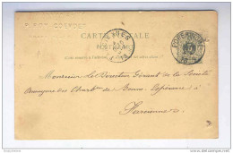 Entier Type TP 45  POPERINGHE 1888  - Cachet Privé En Relief  Poteries Roy - Coevoet  -- B3/286 - Briefkaarten 1871-1909