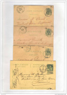 Brabant Wallon - 4 Entiers 1883/1913 JAUCHE -- B3/259 - Postcards 1871-1909