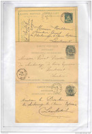 Brabant Wallon - 3 Entiers Postaux OTTIGNIES 1919 , CHASTRE VILLEROUX 1900 Et TUBIZE 1893  -- B3/255 - Cartes Postales 1871-1909