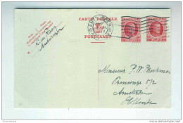 Entier Postal 60 + 40 C  Houyoux ANTWERPEN 1927 Vers Hollande -  TARIF 1 F  --  LL / 708 - Cartes Postales 1909-1934