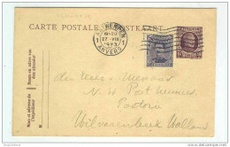 2 X Entiers Différents 15 C Houyoux + TP Complémentaires 1923/24 Vers NL Et France  -- LL / 692 - Postcards 1909-1934