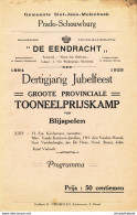 ZZ970 - Thème BRASSERIE - Programme Toneelmaatschappij Molenbeek St Jean 1925 - PUB Brouwerij De Halve Maan - Birre