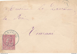 ZZ984 -  Enveloppe TP 46 (déf.) ANVAING 1892 Vers TOURNAI - Boite Rurale W - Non Signalé Par Porignon - Landelijks Post