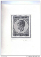 Feuillet 28 X 22 Cm - Gravure Renard TP Léopold Ier 1 Franc Tirage En Noir --  RR262c - Ensayos & Reimpresiones