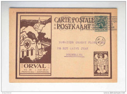 Carte Illustrée Brune ORVAL Avec Ange - Circulée BRUXELLES 1928  --  QQ294 - Cartes Postales Illustrées (1971-2014) [BK]