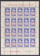 Poland Label - Balloon 1959 (F029): POZNAN (sheet) - Ballons