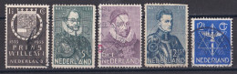 Pays Bas - 1930 - 1948 ( Wilhelmine )   Y&T  N ° 249  25  251  252  253  Oblitéré - Gebruikt