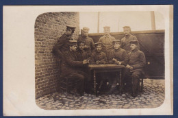 CPA Jeu De Cartes Carte à Jouer Militaria Carte Photo - Cartes à Jouer