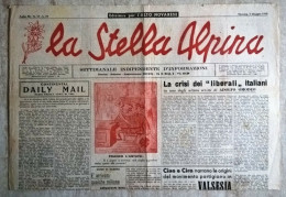 La Stella Alpina Anno III 18 1946 Edizione Per L'Alto Novarese Partigiani Musati Valsesia Cino Moscatelli - Guerra 1939-45