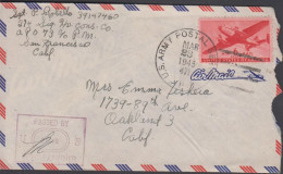 1945. USA.  6 CENTS AIR MAIL On Cover From Sgt Robello, APO 73.  (in Phillipines) Cancelled U.S. ARMY POST... - JF444846 - 1c. 1918-1940 Briefe U. Dokumente