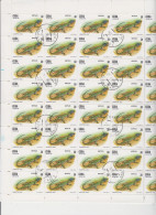 CUBA  -  REPTILES  -  LAGARTIJA AZUL  -  1982  -  5 FEUILLES DE 40 TIMBRES  -  OBLITERE  - - Blokken & Velletjes