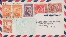 1941. GUINE. Fine First Flight Cover BOLAMA - TRINIDAD With Fine Franking With 6 Stamps Canc... (Michel 247+) - JF442965 - Portuguese Guinea