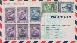 1941. GUINE. Fine First Flight Cover BOLAMA - SAN JUAN With Fine Franking With 8 Stamps Canc... (Michel 242+) - JF442966 - Guinea Portuguesa
