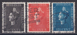 Pays Bas - 1930 - 1948 ( Wilhelmine )   Y&T  N ° 309  310  311  Oblitéré - Gebruikt