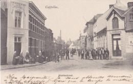 KAPELLEN 1903 STATIESTRAAT MET VEEL MENSEN EN RESTAURANT LE LION D'OR - MOOIE ANIMATIE - HOELEN 1584 - Kapellen