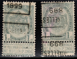 Preo's (53) "BRUXELLES 1899" OCVB 209 C+D - Roller Precancels 1894-99