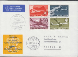 1960. LIECHTENSTEIN . Complete Set Air Mail Stamps On Fine Cover Cancelled VADUZ 28.V.196... (Michel 391-394) - JF445107 - Cartas & Documentos