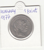 HUNGARY 1 FORINT 1877 KB SILVER COIN - Hongrie