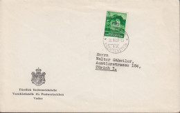 1939. LIECHTENSTEIN. 5 Rp Officials With Overprint REGIERUNGS DIENSTSACHE Solo On Cover... (Michel Dienst 20) - JF445113 - Official