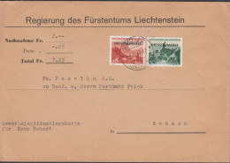 1949. LIECHTENSTEIN. 5 + 20 Rp Officials With Overprint DIENSTMARKE On Nachnahme (Tota... (Michel Dienst 30+) - JF445118 - Dienstzegels