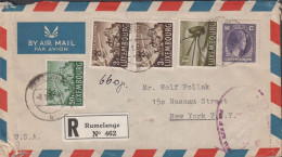 1949. LUXEMBOURG Fine Small AIR MAIL Cover To USA With 50 F + 2 Ex 3 F + 1 F + 50 C Cancelle... (Michel 411+) - JF445139 - Brieven En Documenten