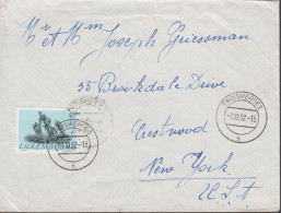 1952.  LUXEMBOURG. 4 F Biking Single On Cover To USA Cancelled TROISVIERGES 1.10.52. Very Unu... (Michel 499) - JF445142 - Storia Postale