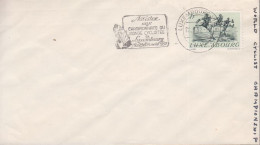 1952.  LUXEMBOURG. 1 F Olympics Helsinki Single On Cover Cancelled With Slogan Cancel LUXEMBO... (Michel 495) - JF445144 - Covers & Documents