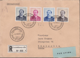 1950. LUXEMBOURG. Fine Registered FDC To Sweden With Complete Set CARITAS Johann-Anton Zi... (Michel 474-477) - JF445148 - Cartas & Documentos