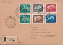 1954. LUXEMBOURG. Fine Registered FDC To USA With Complete Set CARITAS Cancelled First Da... (Michel 525-530) - JF445150 - Briefe U. Dokumente