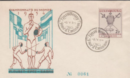 1954. LUXEMBOURG. Fine FDC With 2 F Fencing  Cancelled With FIRST DAY Cancel LUXEMBOURG 6.5.1... (Michel 523) - JF445155 - Covers & Documents