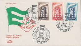 1956. LUXEMBURG EUROPA CEPT 2 + 3 + 4 Fr. FDC LUXEMBOURG EUROPA 15.9.56. (Michel 555-557) - JF445161 - Briefe U. Dokumente